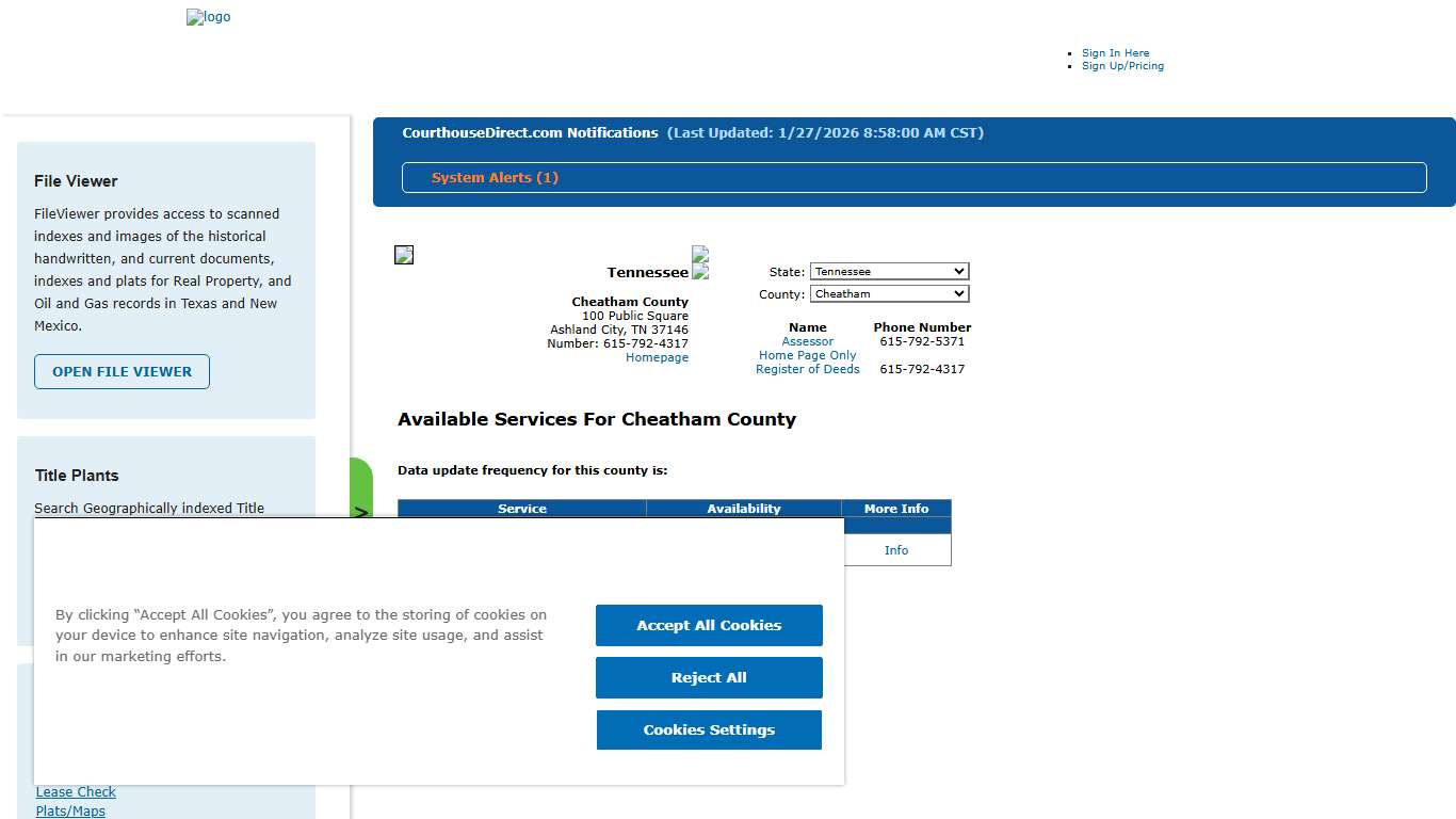Search Cheatham County Public Property Records Online CourthouseDirect.com